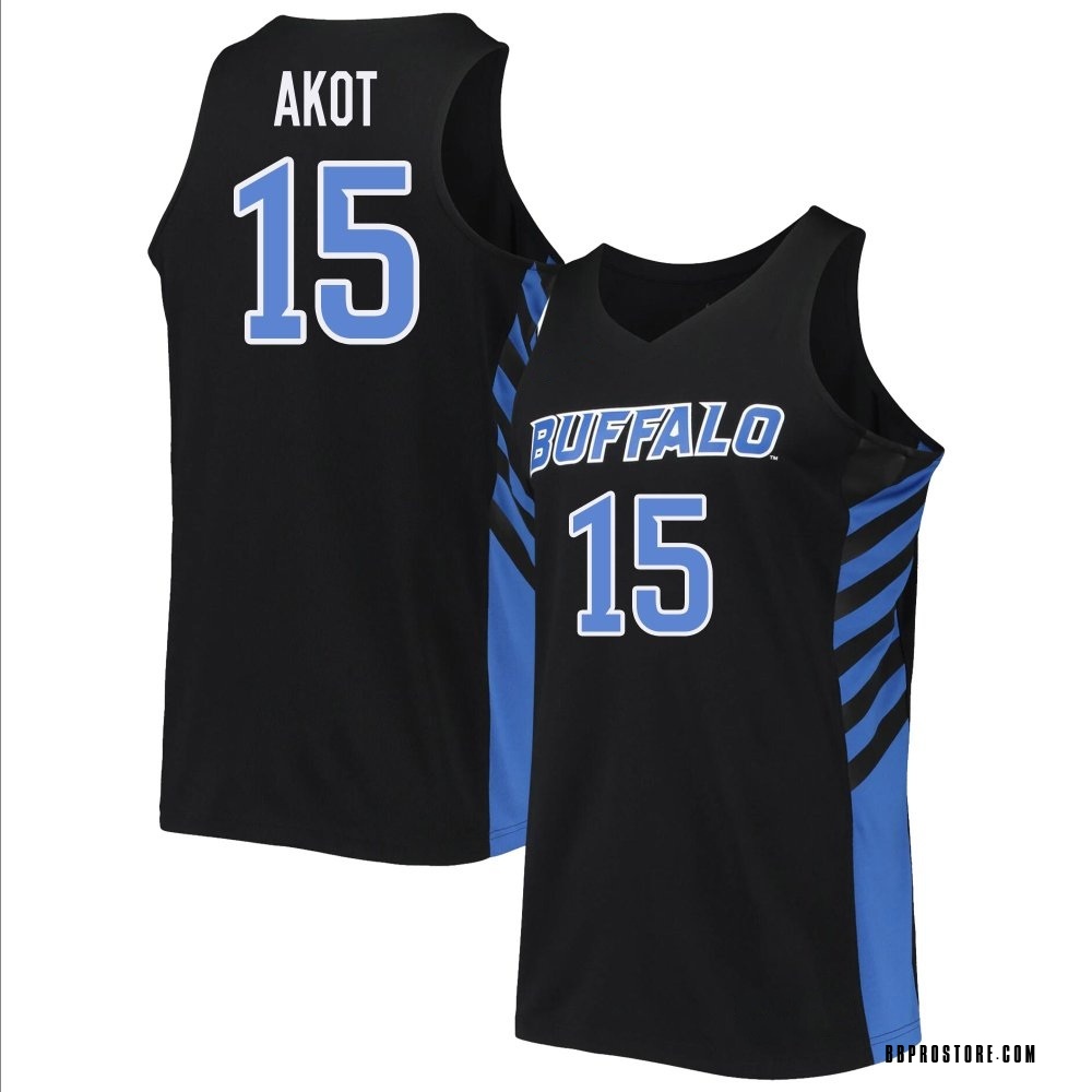 Men's Sam Akot Buffalo Bulls Replica Basketball Jersey - Black