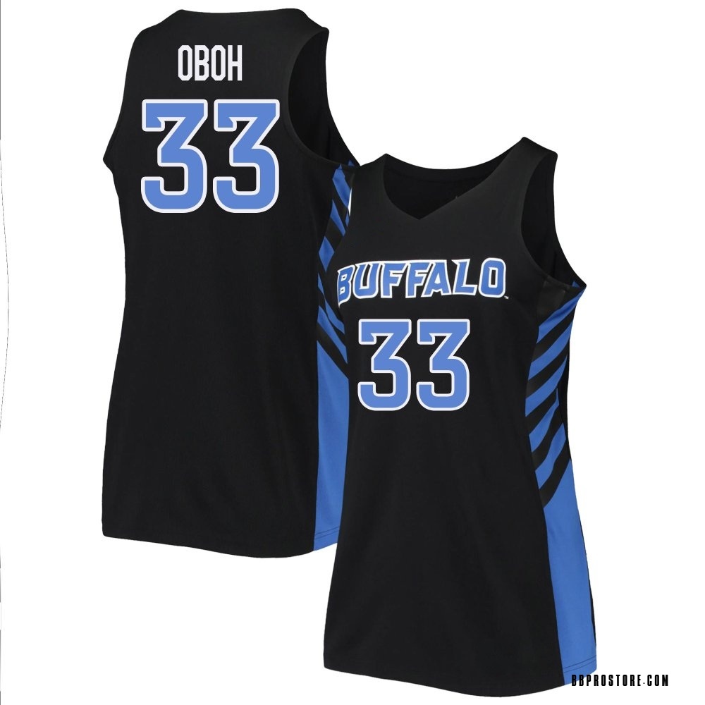 Women's Tim Oboh Buffalo Bulls Replica Basketball Jersey - Black