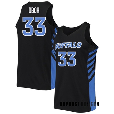 Youth Tim Oboh Buffalo Bulls Replica Basketball Jersey - Black